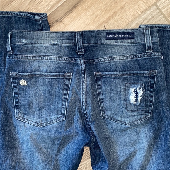 Rock & Republic med Blue Crustal sz8 jeans - Picture 5 of 5